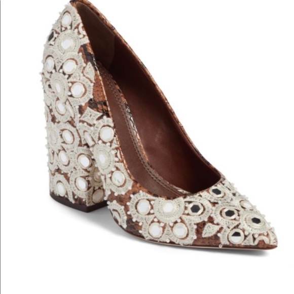 Tory Burch Francesca Roccia Python heels - Picture 3 of 12